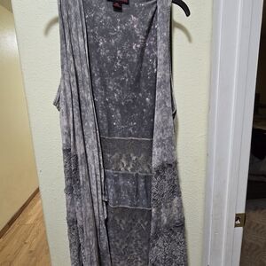 Elegant Gray Lace Vest for Women